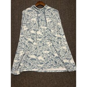 Burlebo camouflage hoodie stretch performance lightweight blue outdoors XL